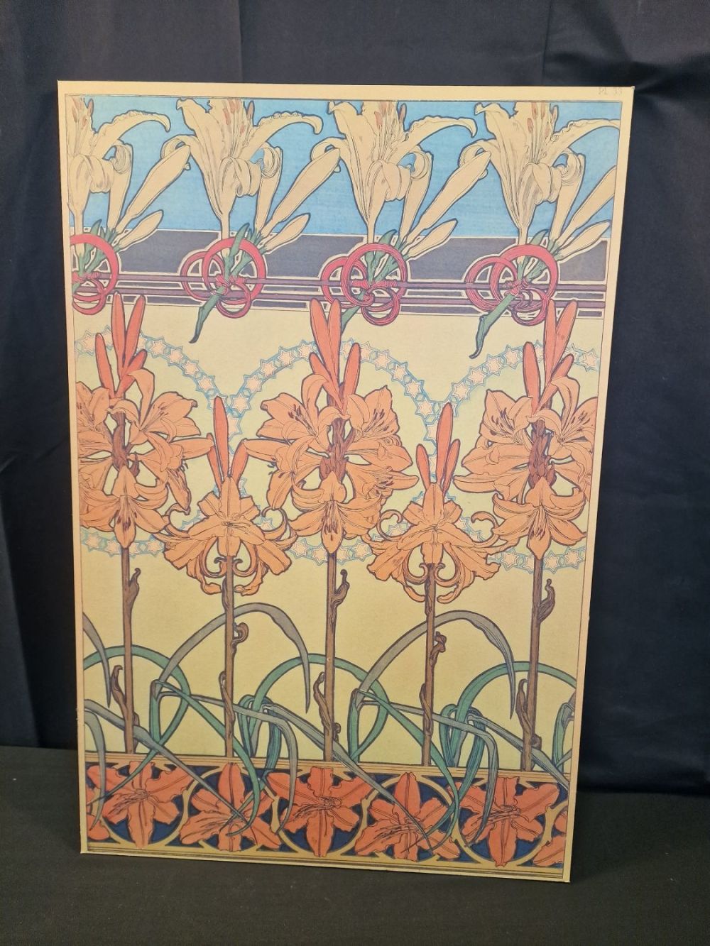 Lot 273: MUCHA Alphonse Art Nouveau Vintage Art mounted on...