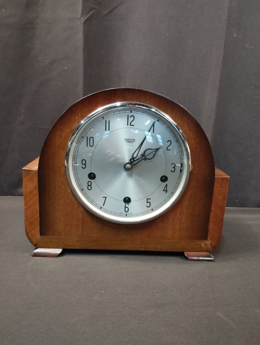Lot 296: Vintage c1940 Mantle Clock and Small Swiza Clock