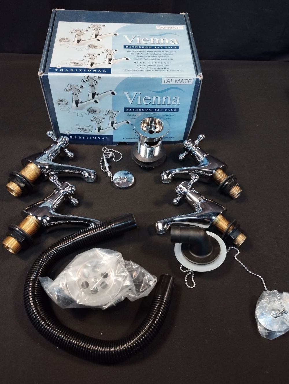 Lot 306: Vienna Bathroom Tap Pack by Tap Mate. Pair...