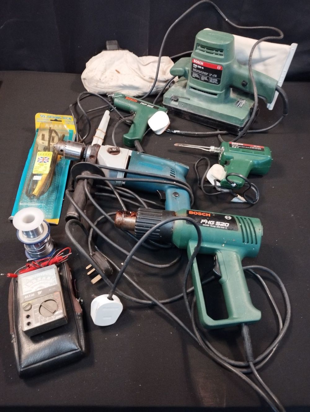 Lot 313: Selection of Power Tools inc Bosch Sander, Heatgun,...