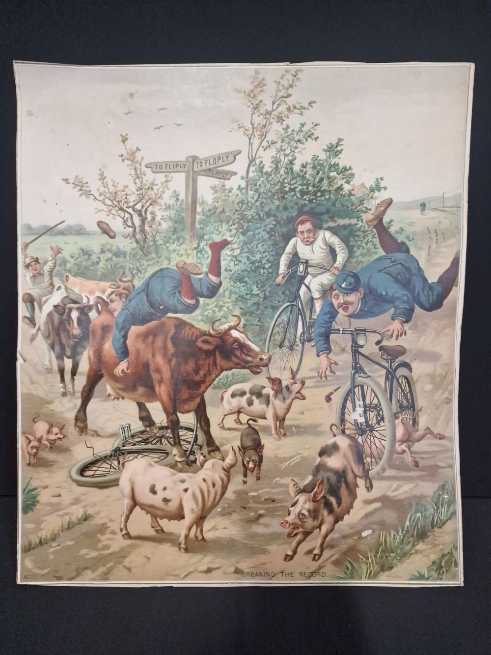Lot 318: "BREAKING THE RECORD" Novelty picture