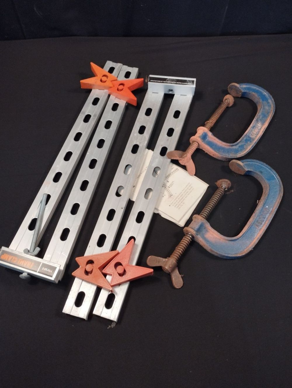 Lot 319: Hirsh Frame Clamp and a Pair of Record...