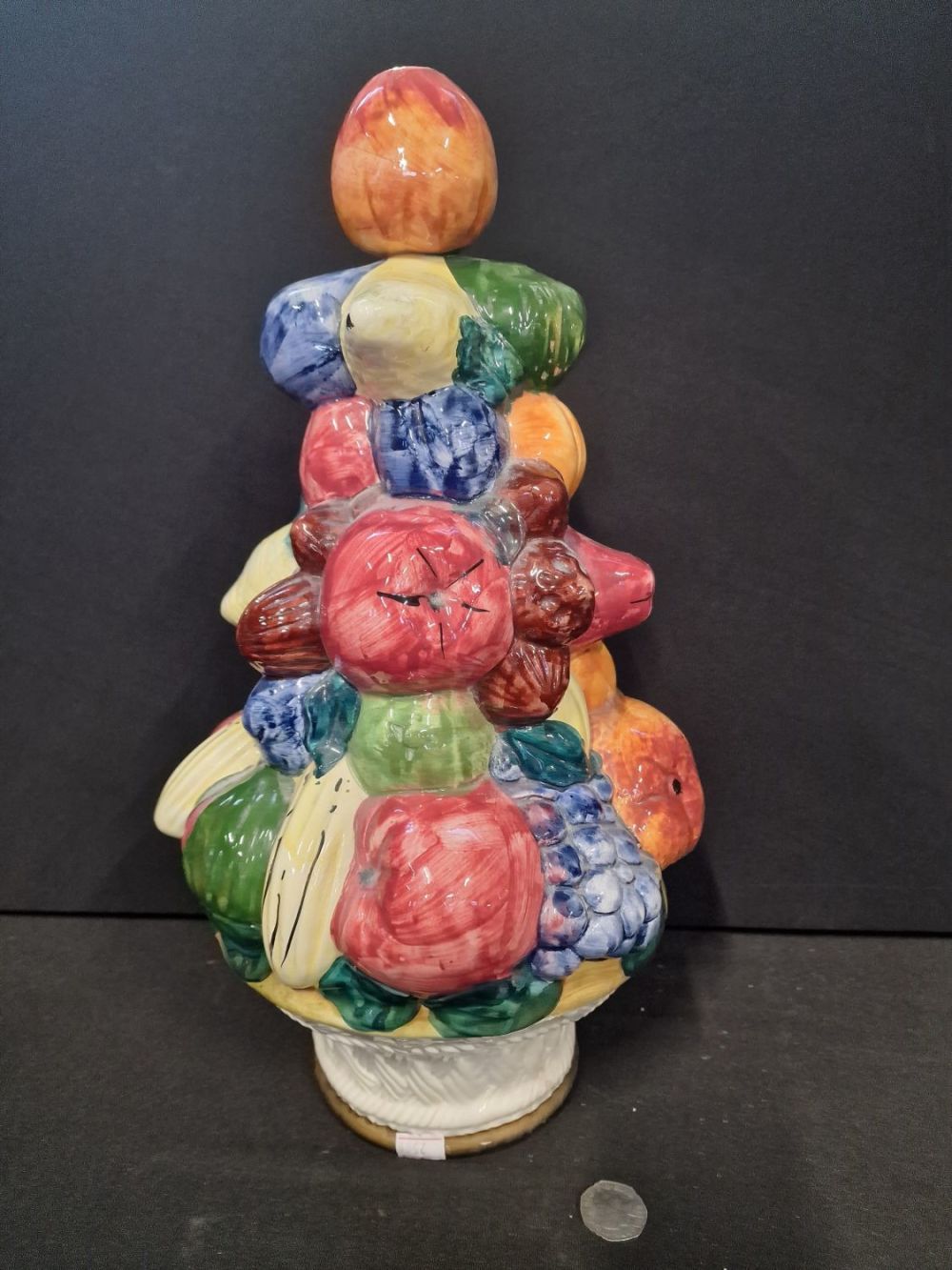 Lot 324: Vintage Italian Hand Painted Majolica style Scaggiari Ceramic...