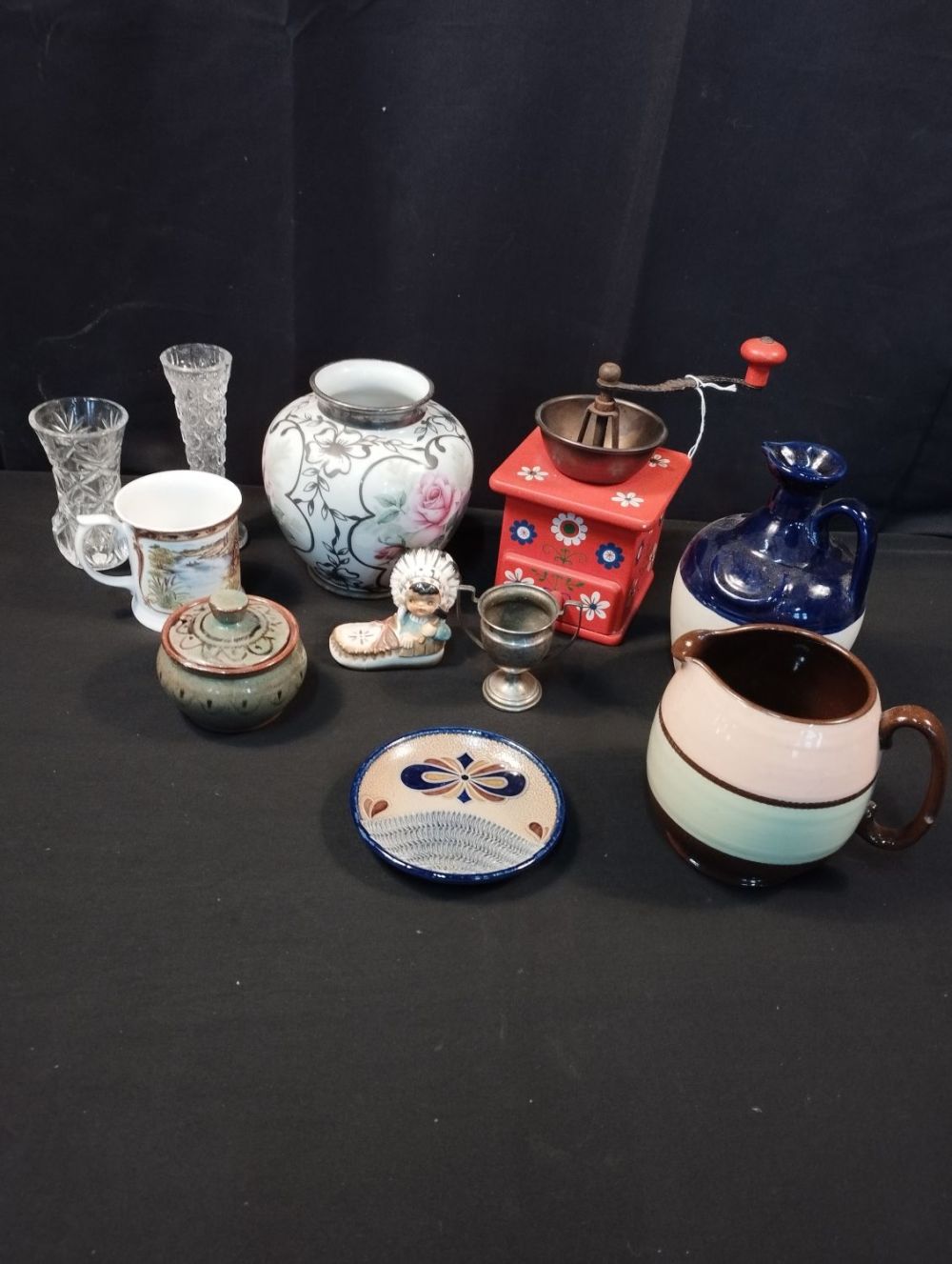 Lot 337: Selection of Vintage Collectable Items inc Bohemian Vase,...