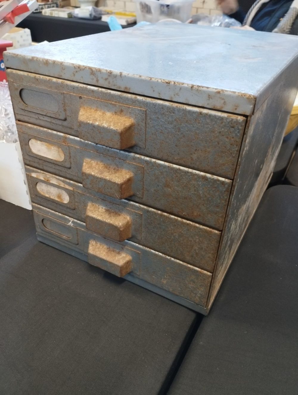 Lot 345: Set of Vintage Metal Drawers. Approx. 27W x...