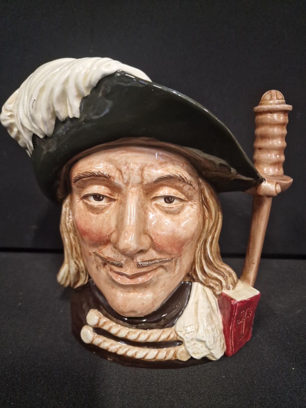 Lot 351: Vintage Royal Doulton Jug 'Aramis' Musketeer D6441 copr...