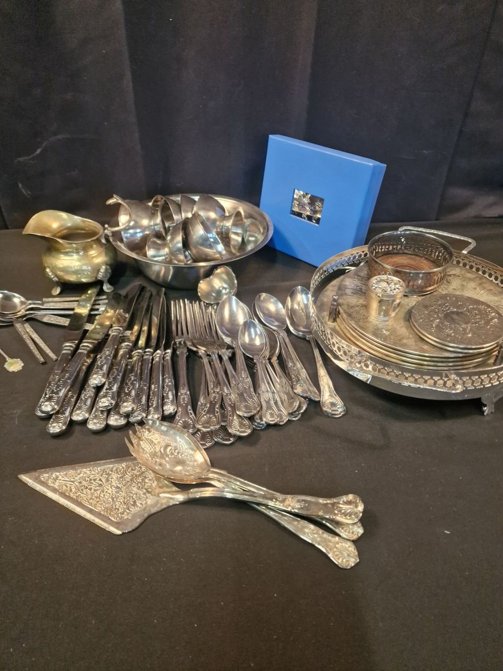 Lot 106: A large collection of silver plate and stainless....