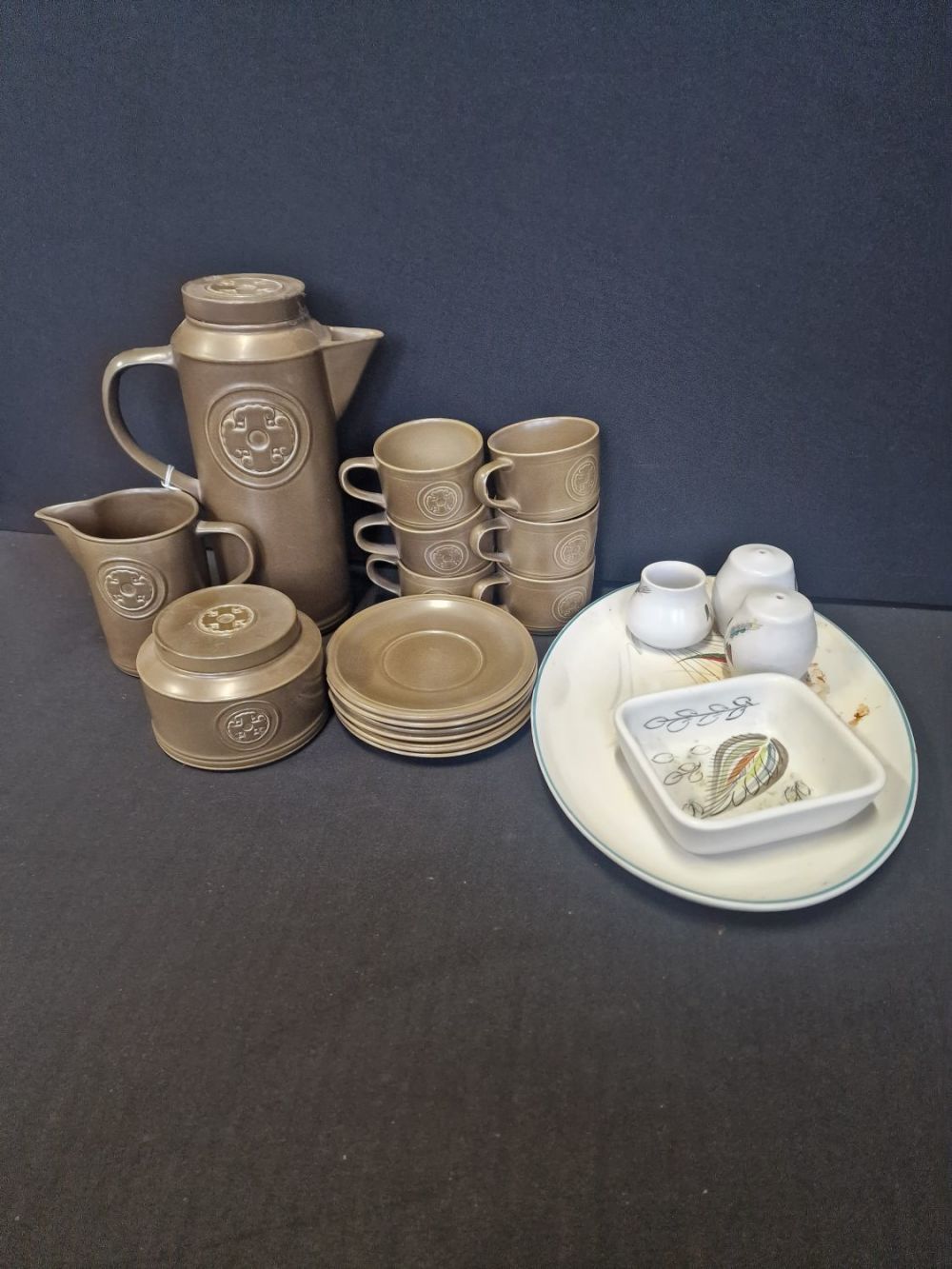 Lot 161: A collection of Denby and Crown Clarence Ironstone.