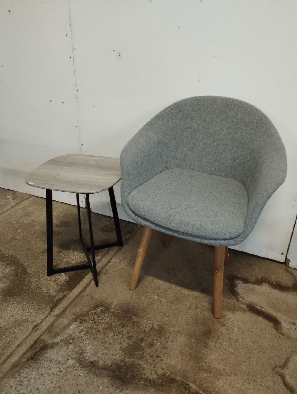 Lot 173: Lounge About Chair and Side Table