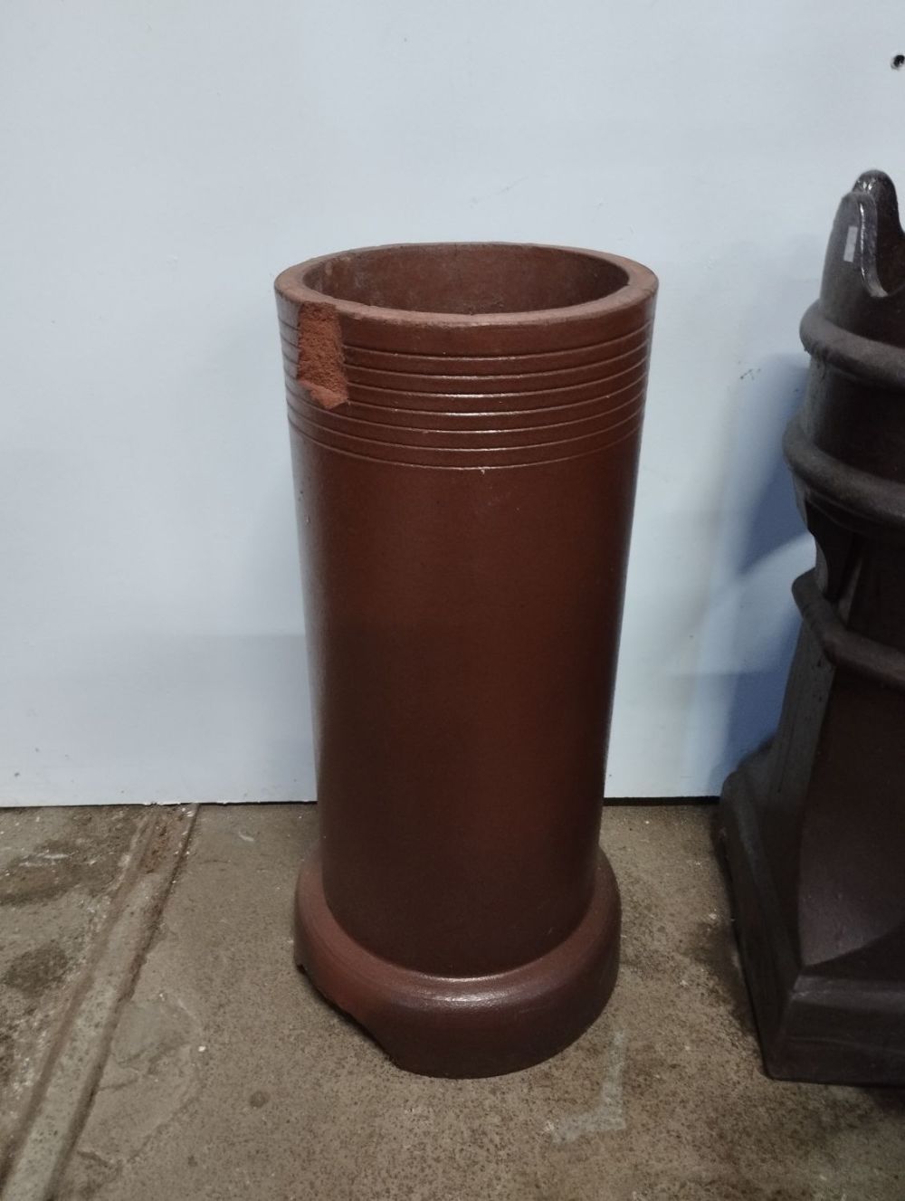Lot 178: Knowles Stoneware Straight Cylindrical Salt Glaze Chimney Pot...