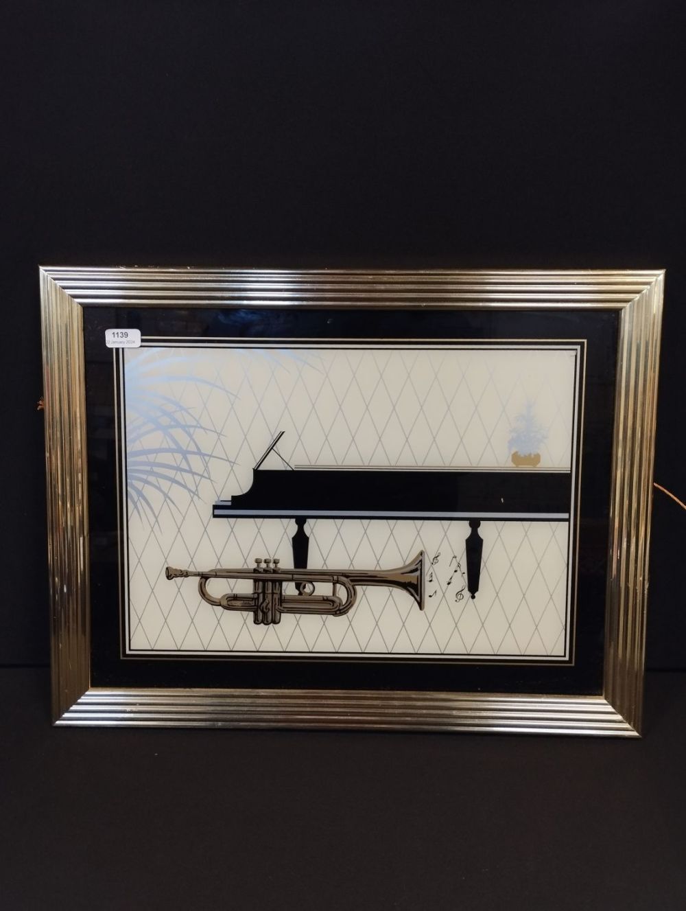 Lot 191: Vintage Jazz Art Print. Approx. 45x35cm.