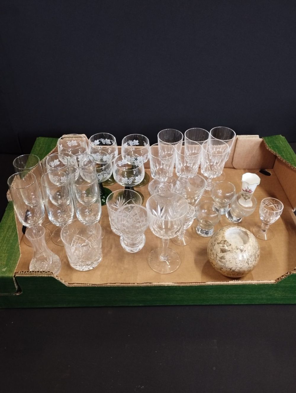 Lot 268: Selection of Vintage Glassware inc Six Roemer Beehive...