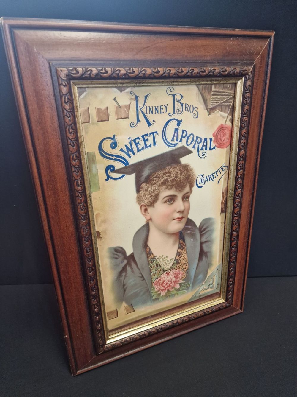 Lot 277: Kenny Bros. Sweet Caporal Cigarettes advertising pictures. Embossed...
