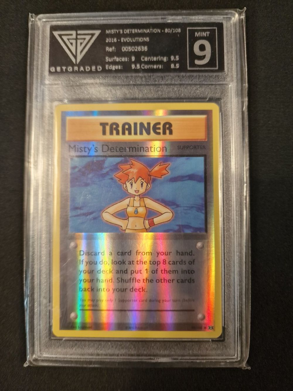 Lot 306: Get graded Misty Determination 90/108 2016 evolution Mint...