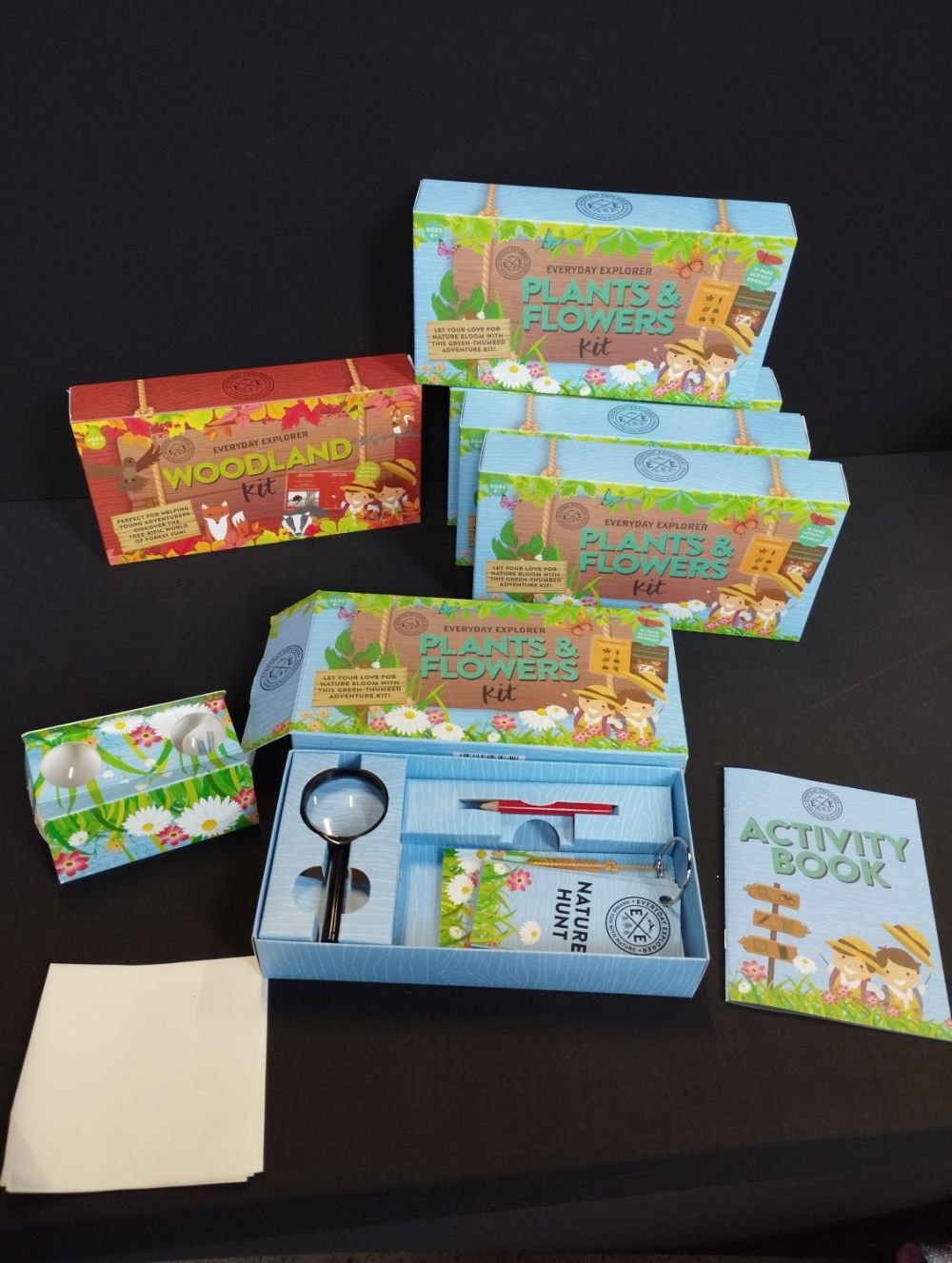 Lot 318: Six Kids Everyday Explorer Activity Kits. Five Plants...