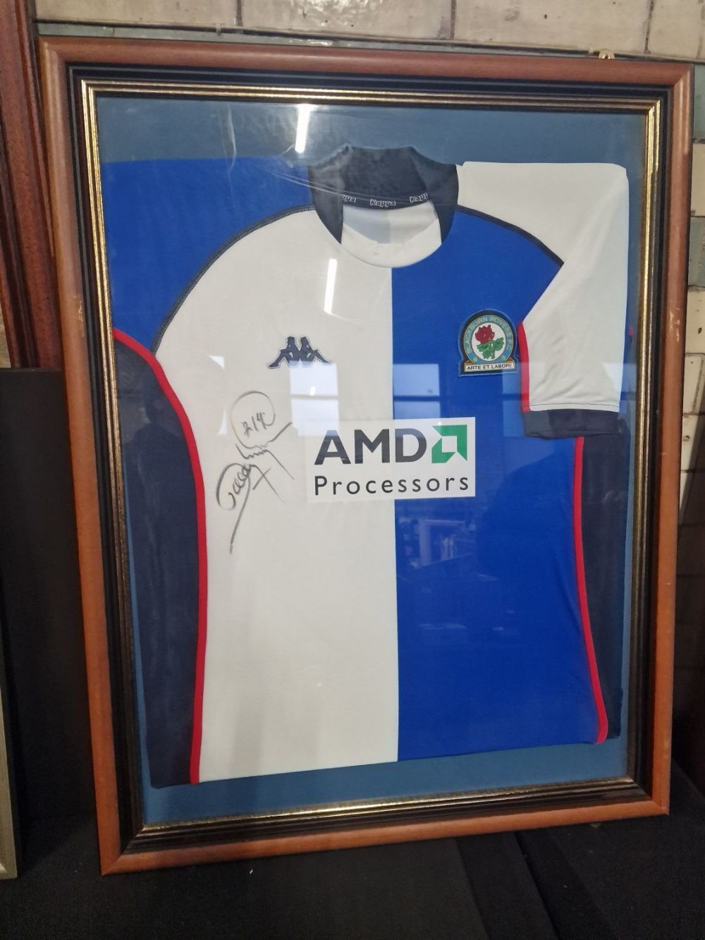 Lot 370: Blackburn Rovers 02/03 season Framed signed football shirt...
