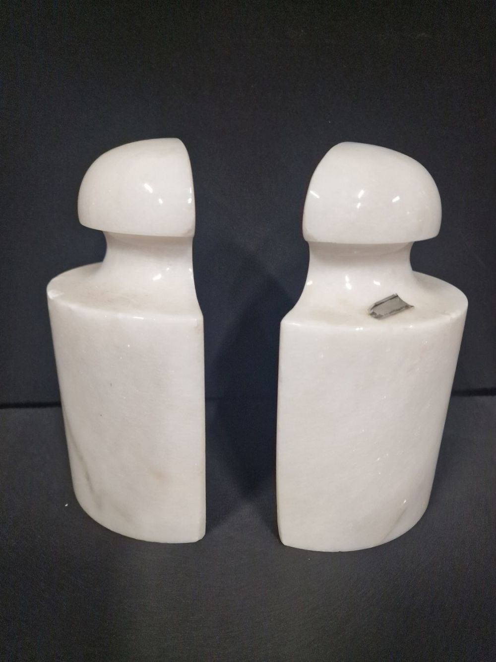 Lot 378: A pair of marble book ends