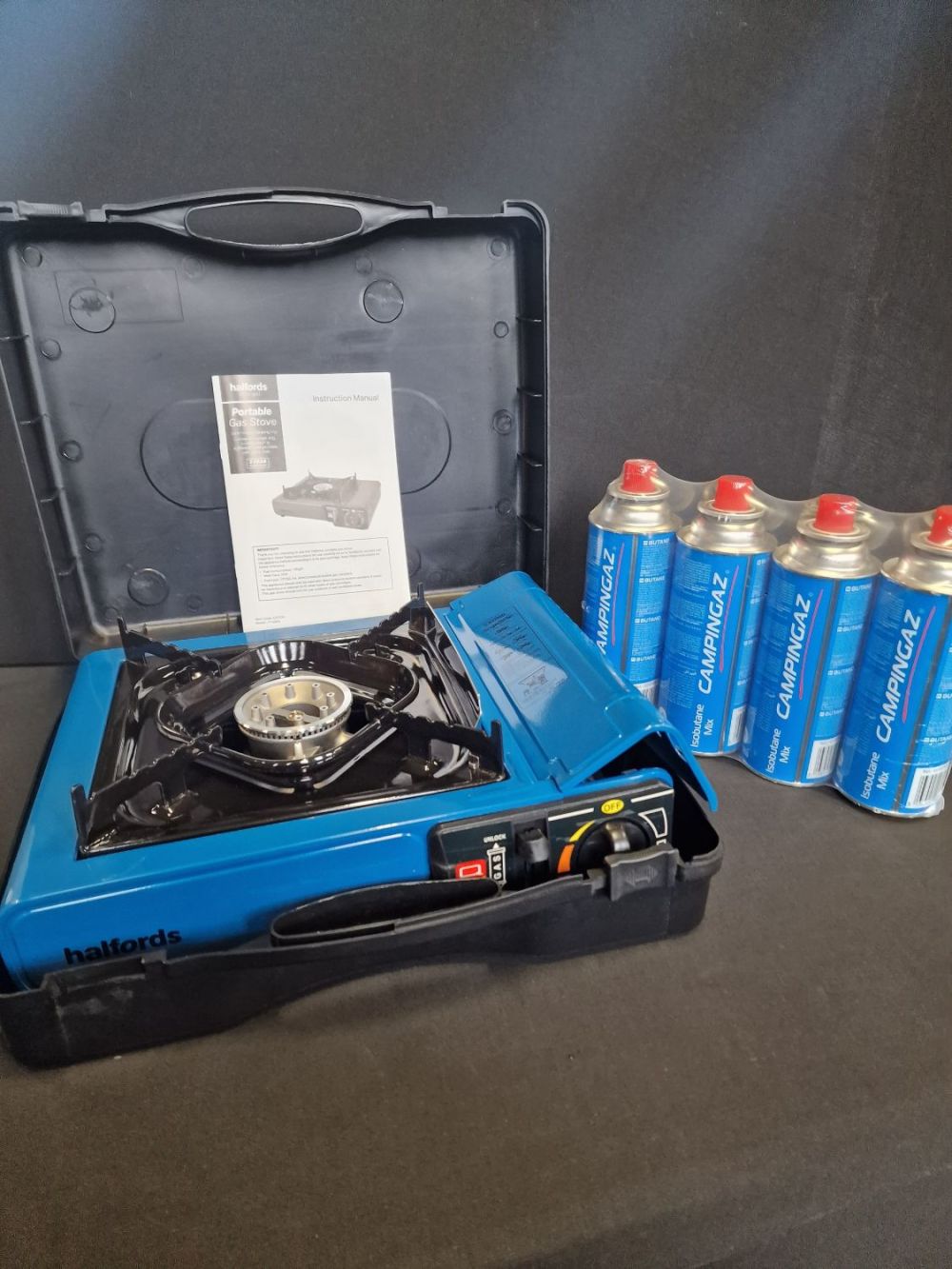 Lot 11: A brand new Halfords portable camping gas stove...