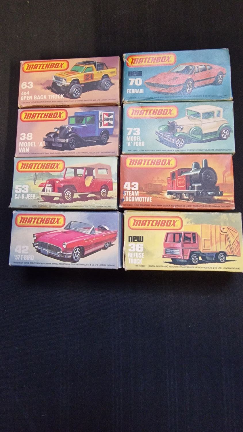 Lot 109: A collection of 8 1970s collectable Matchbox cars,...