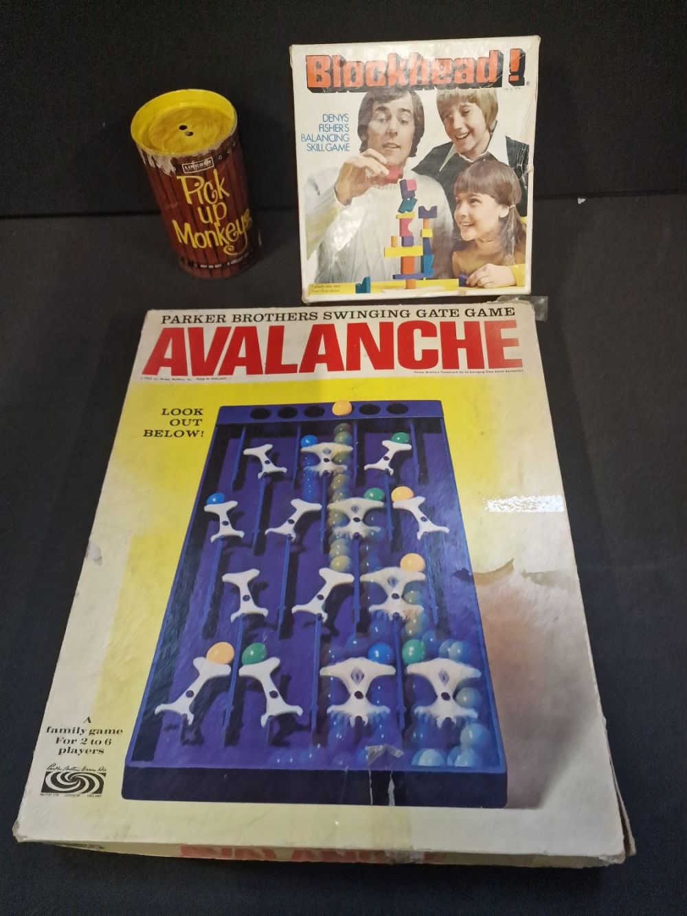 Lot 120: Three vintage Avalanche, Blockhead and Pick up Monkeys