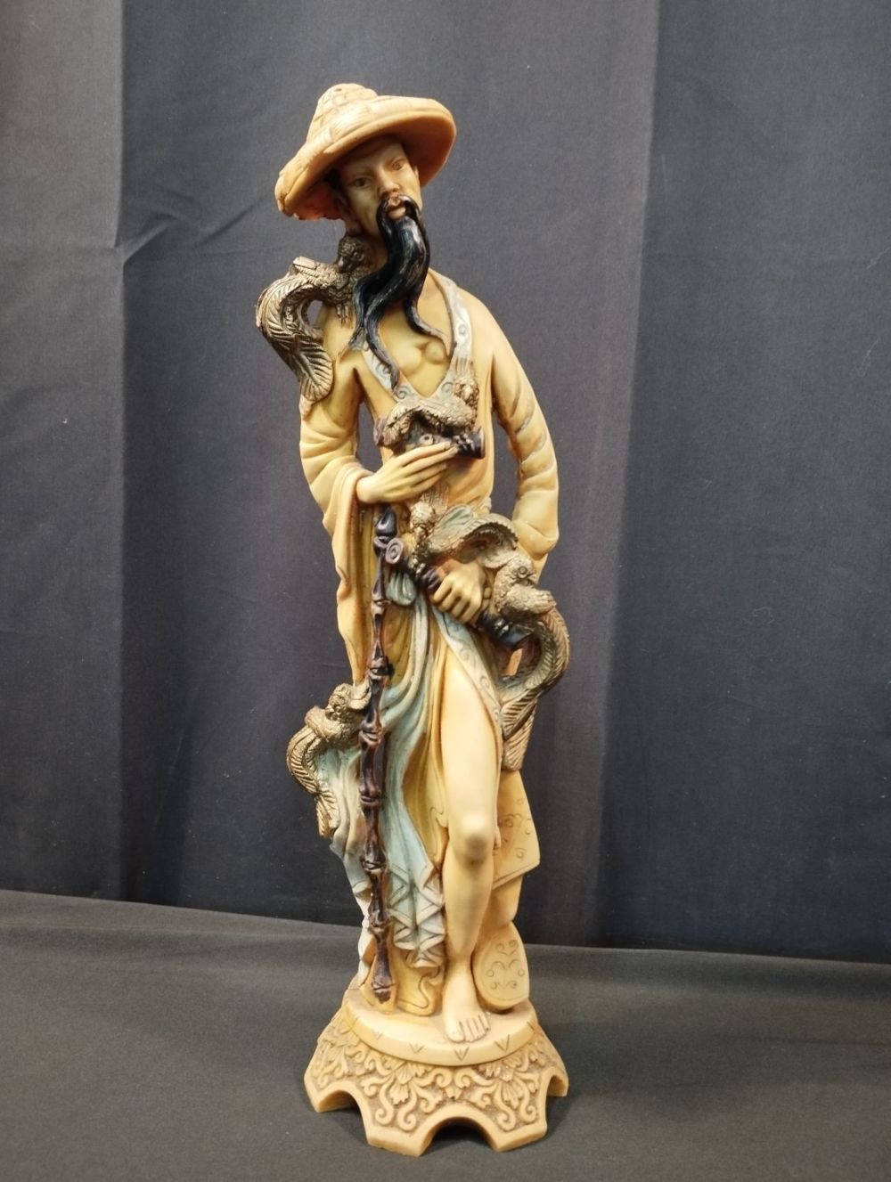 Lot 152: A Resin Oriental Figure. Approx. 38cm Tall