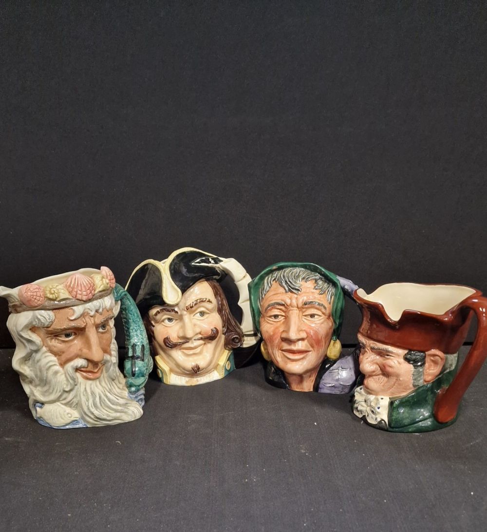 Lot 173: Four large Royal Doulton Character Jugs