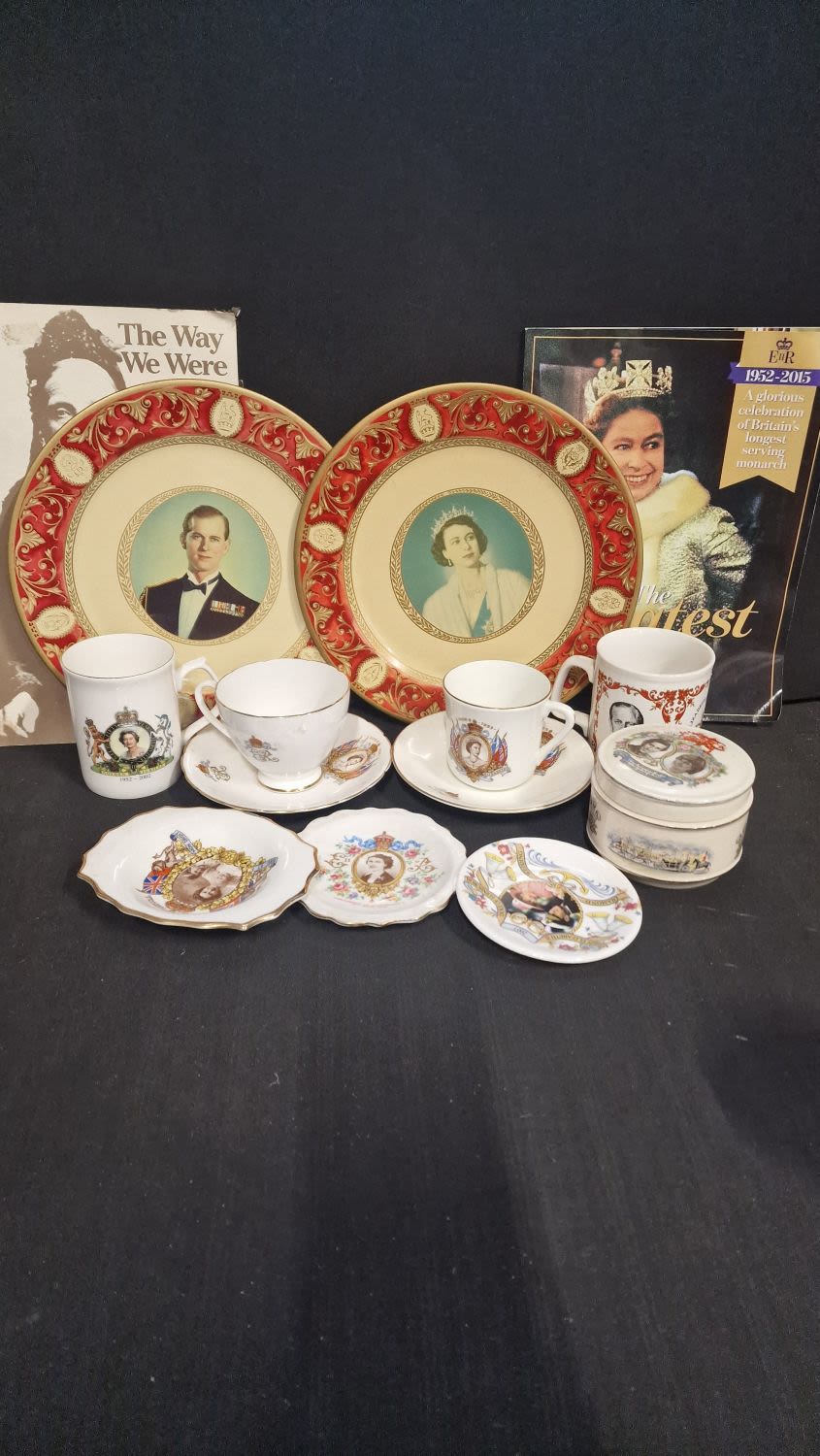 Lot 205: A collection of royal memorabilia includes two Portland...