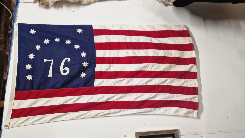 Lot 214: Under the arch of the stars Bennington flag