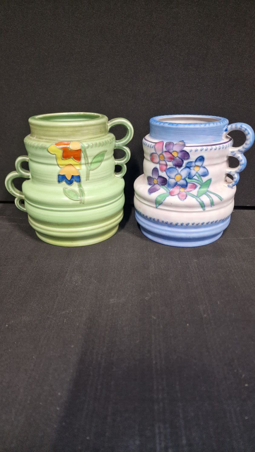 Lot 226: Crown Ducal Tulip Vase no.211 and Crown Ducal...