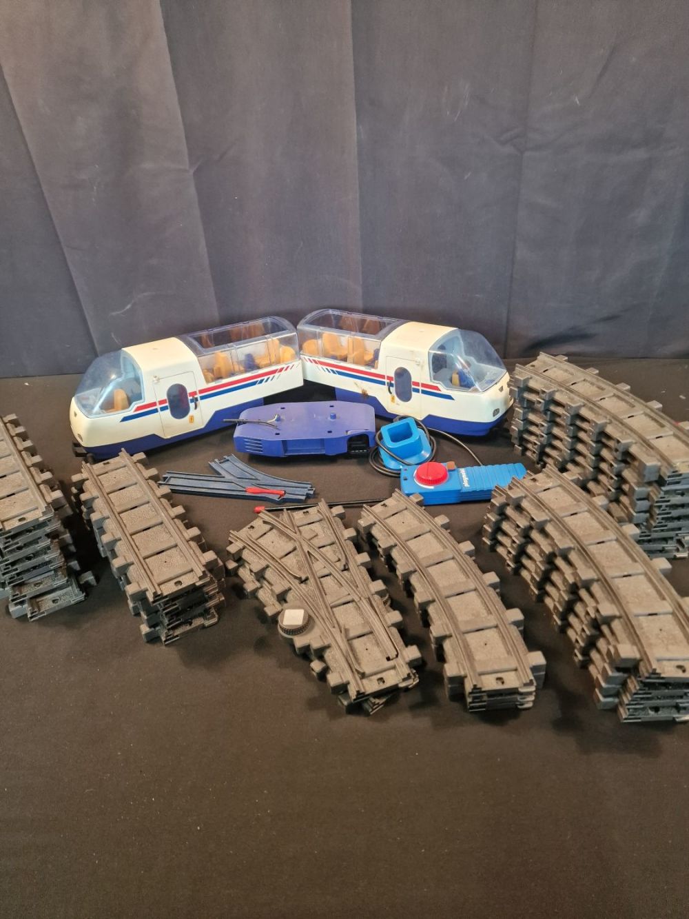 Lot 247: A vinatge Playmobil express train complete with track