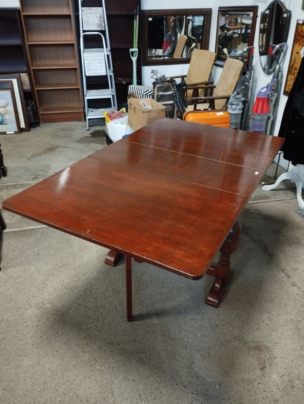 Lot 313: Drop Leaf Table. Approx. 76H x 91W x...