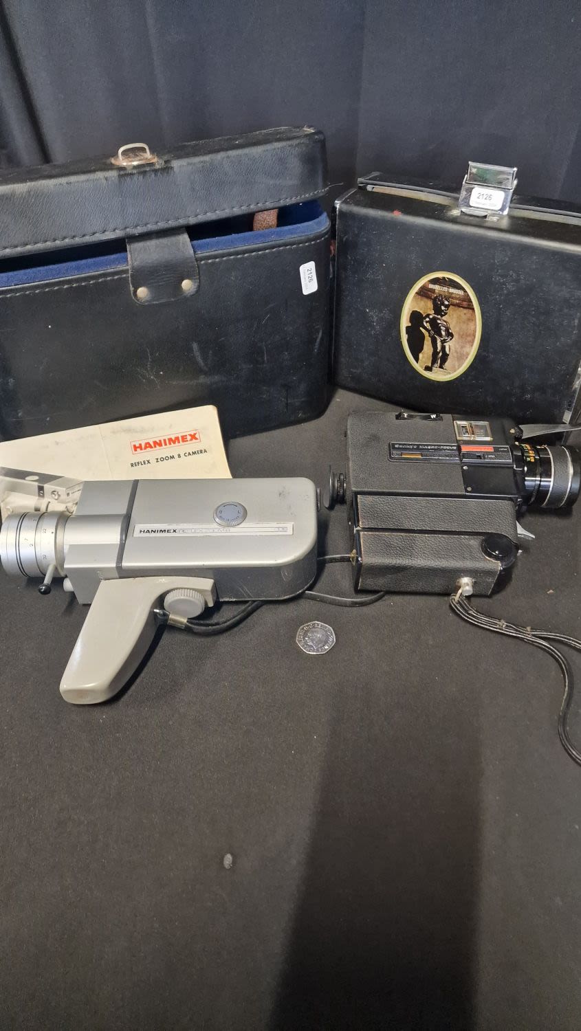 Lot 53: Two vintage Supa 8 camera. HANIMEX reflex zoom...