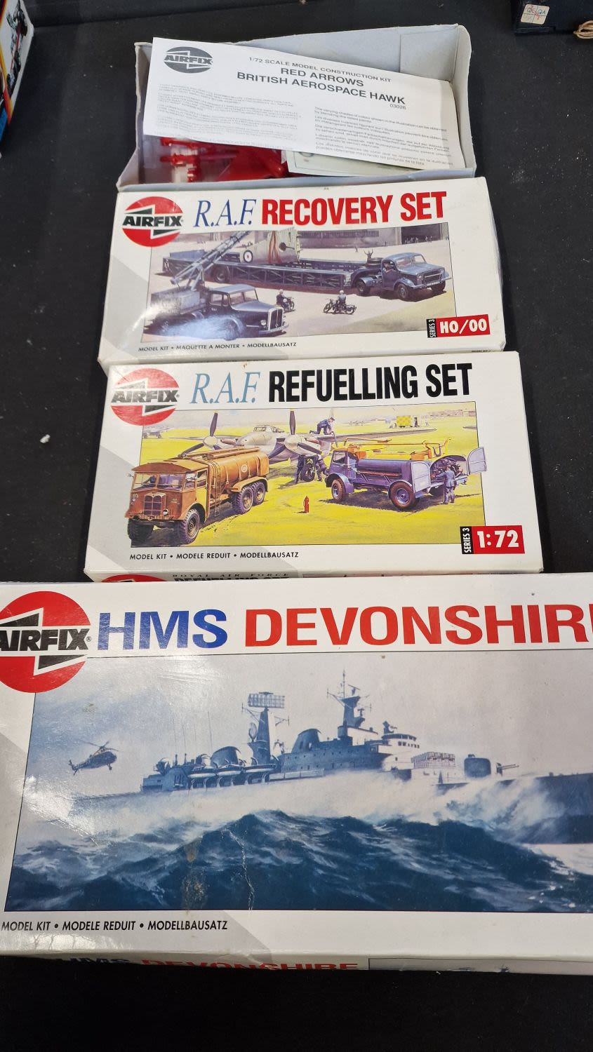 Lot 75: Four AIRFIX model kits.