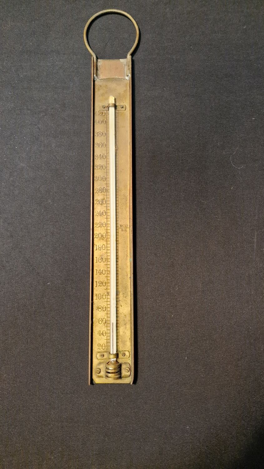Lot 80: A vintage Brass Jam and preserve thermometer