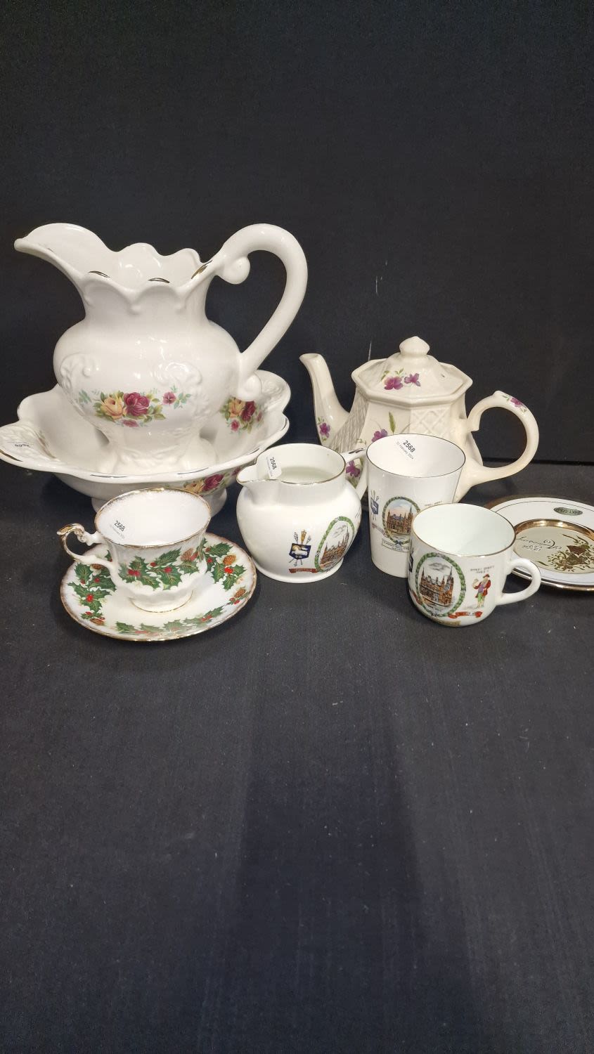 Lot 106: Albany Pottery ware wash bowl and jug and...