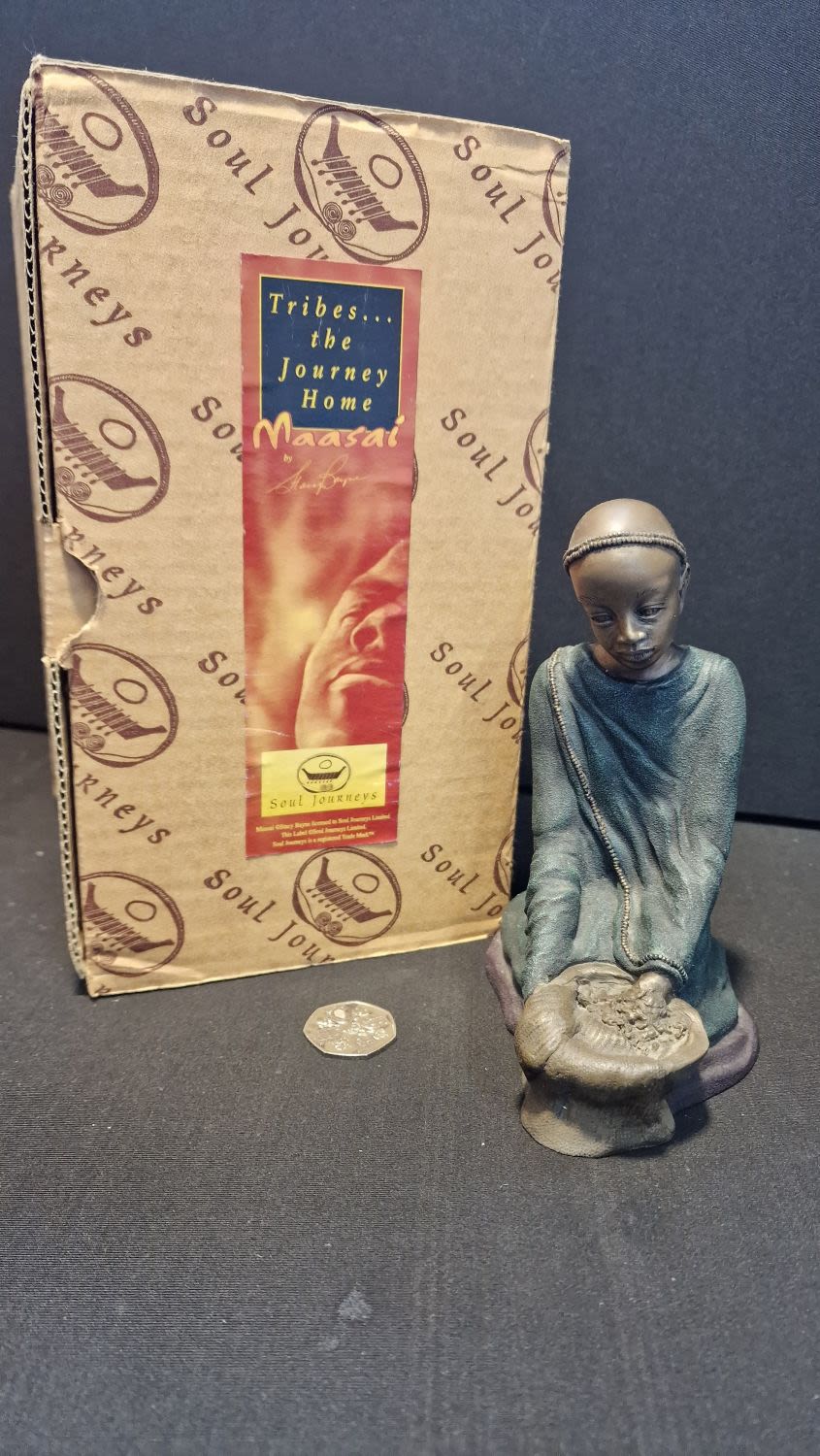 Lot 117: Tribes The Journey home....Soul Journeys Maasai figure, BAHIYA...