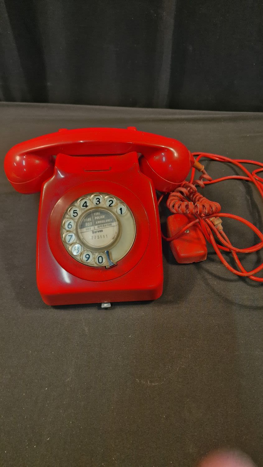Lot 241: A retro vintage Red dial telephone