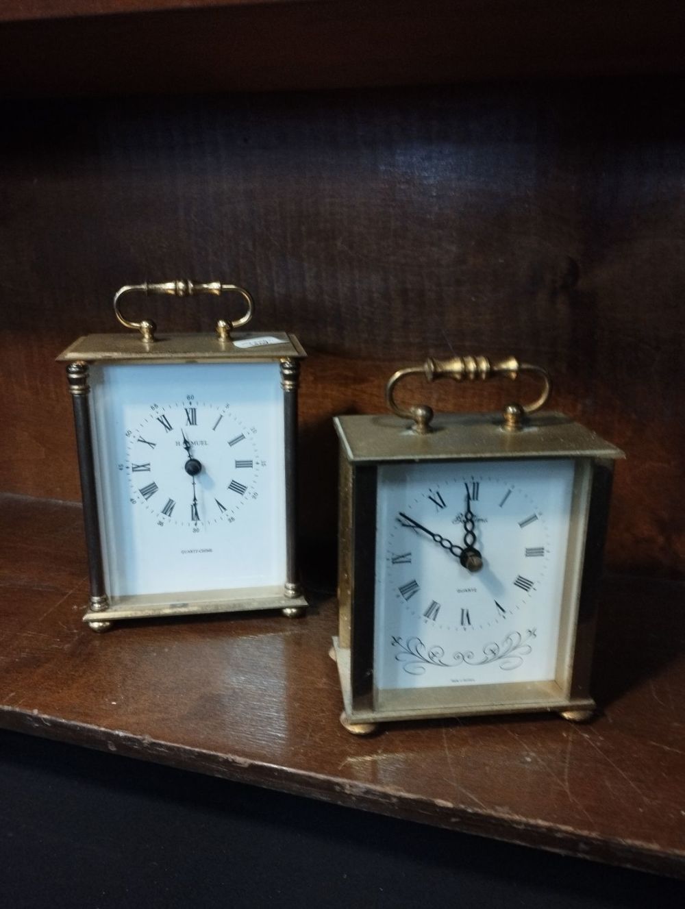 Lot 263: Pair of Vintage Carriage Clocks