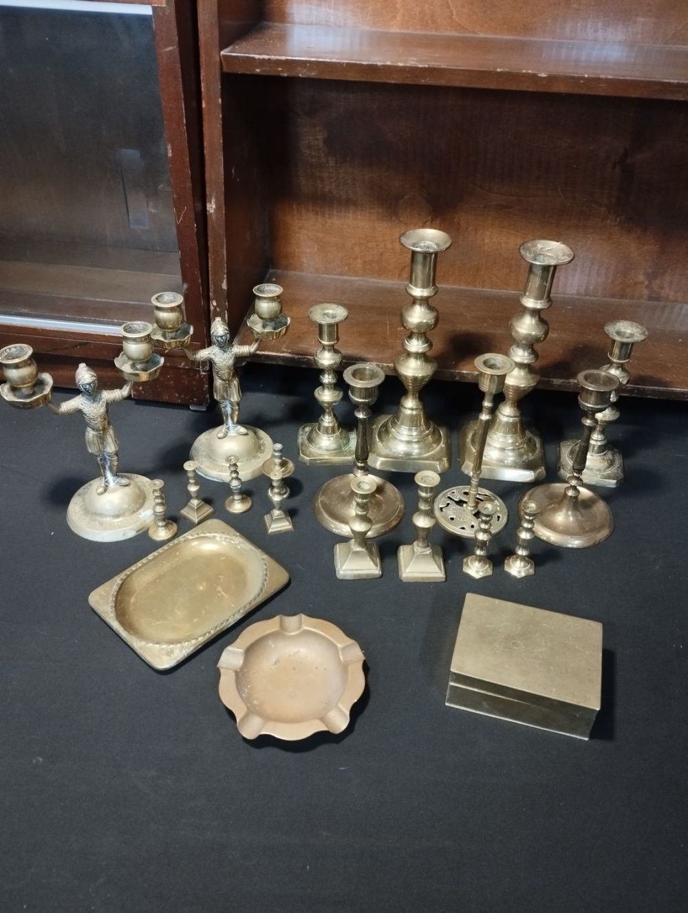 Lot 267: Selection of Vintage Collectable Brassware inc Decorative Candlesticks.