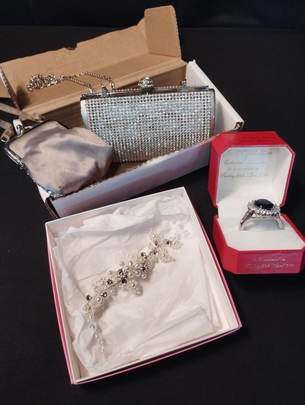 Lot 285: Selection of Jewellery inc Purses and HRH Prince...