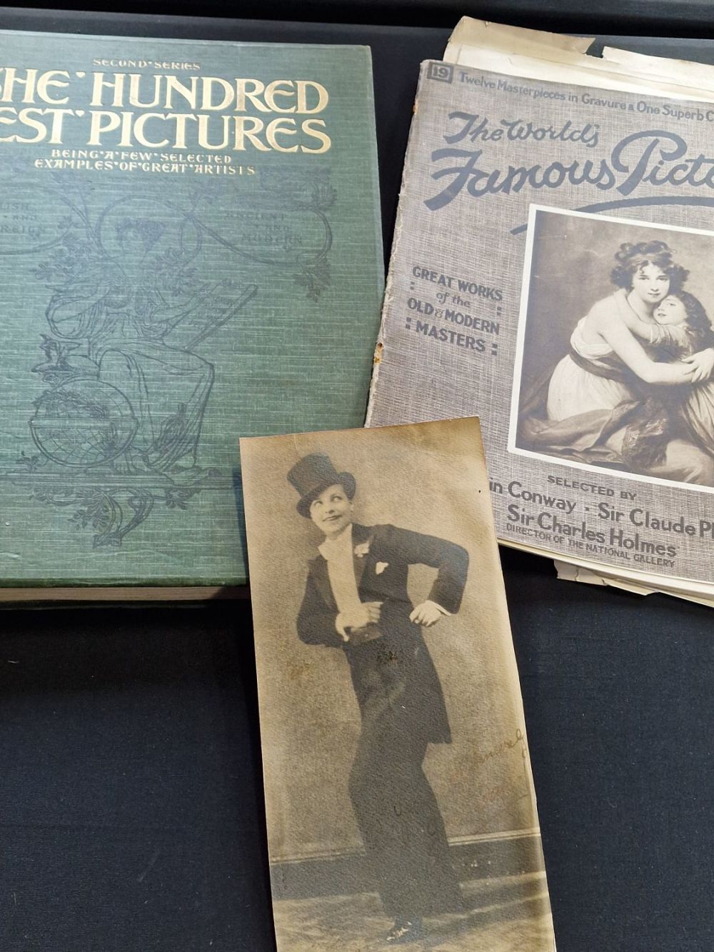 Lot 302: Two vintage books of The Hundred best pictures...