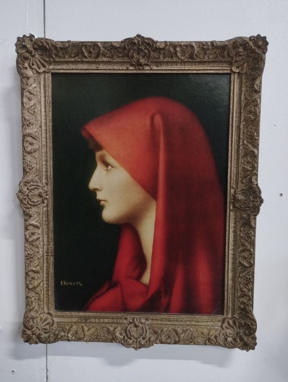 Lot 348: Vintage Framed Print of the Virgin Mary by...