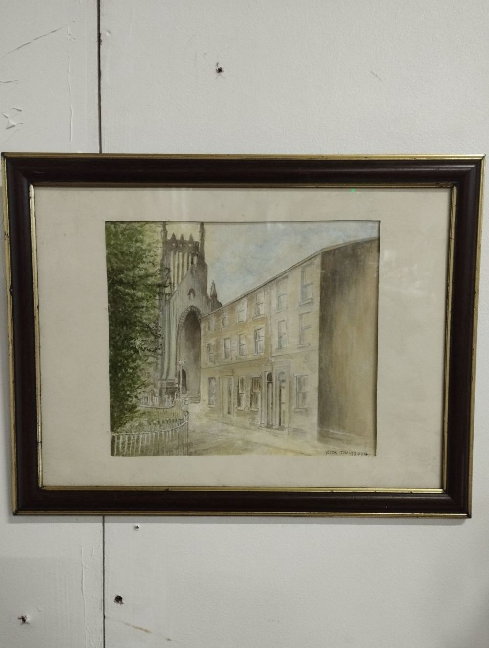 Lot 354: Vintage Original Watercolour of Belgrave Square, Darwen. Signed...