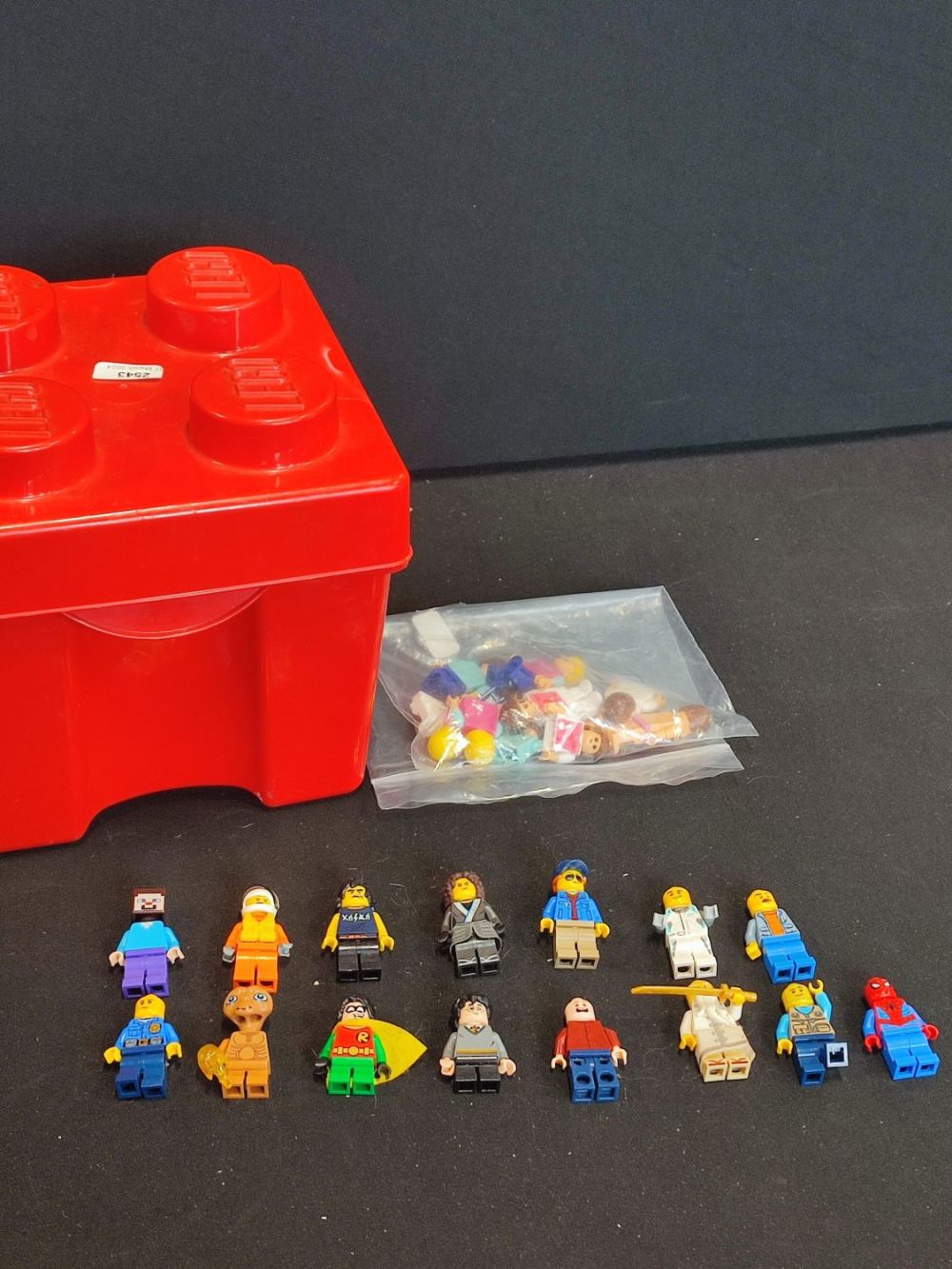 Lot 365: Collection of official Lego mini figures including Spiderman,...