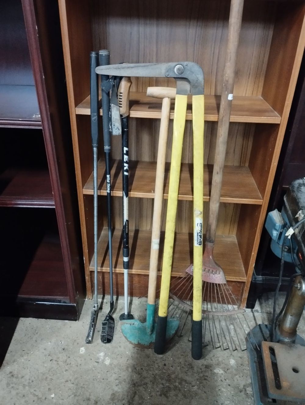 Lot 382: Selection of Gardening Tools, Hiking Stick and Golf...