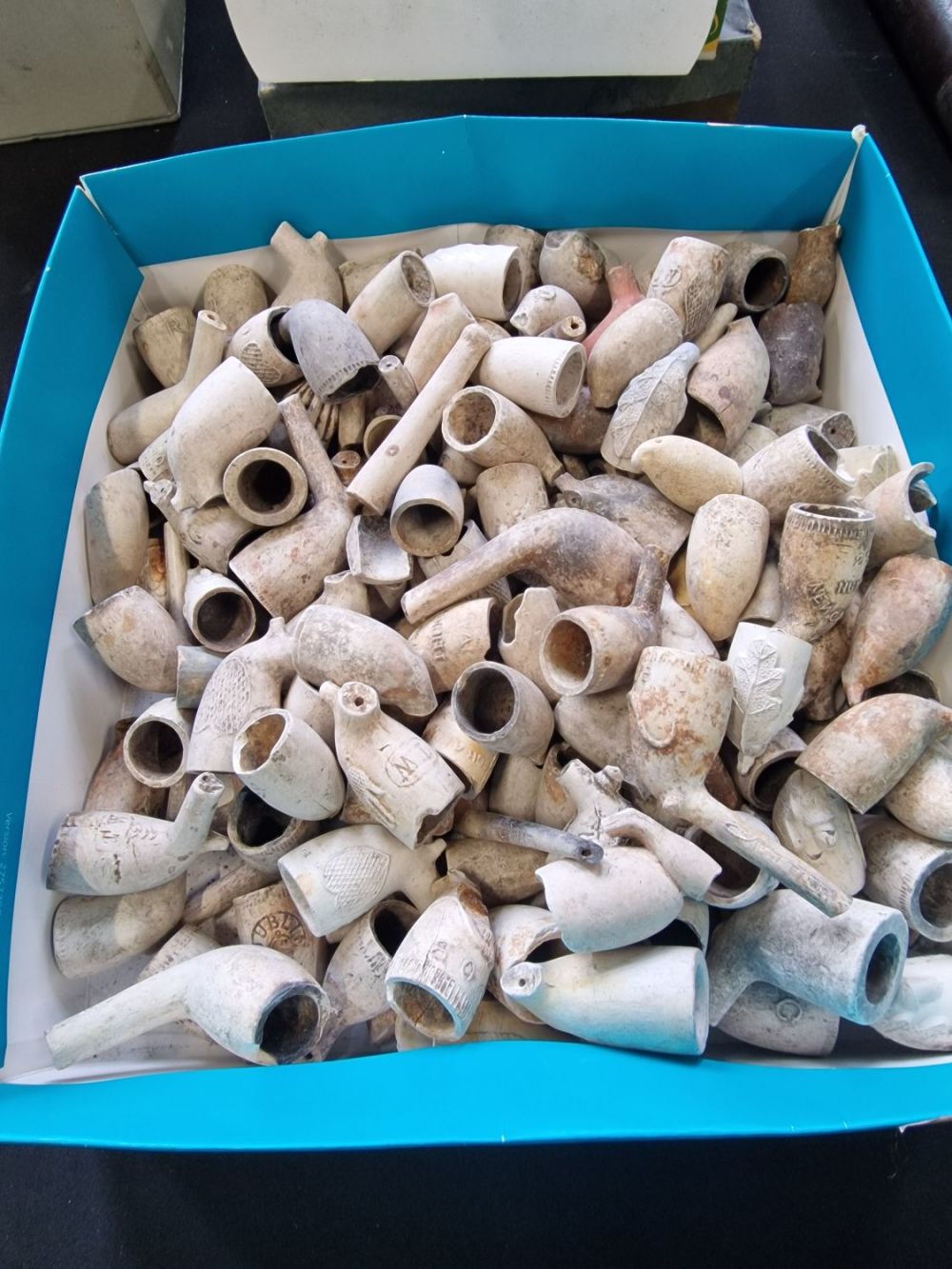 Lot 410: A large selection of ceramic pipes.