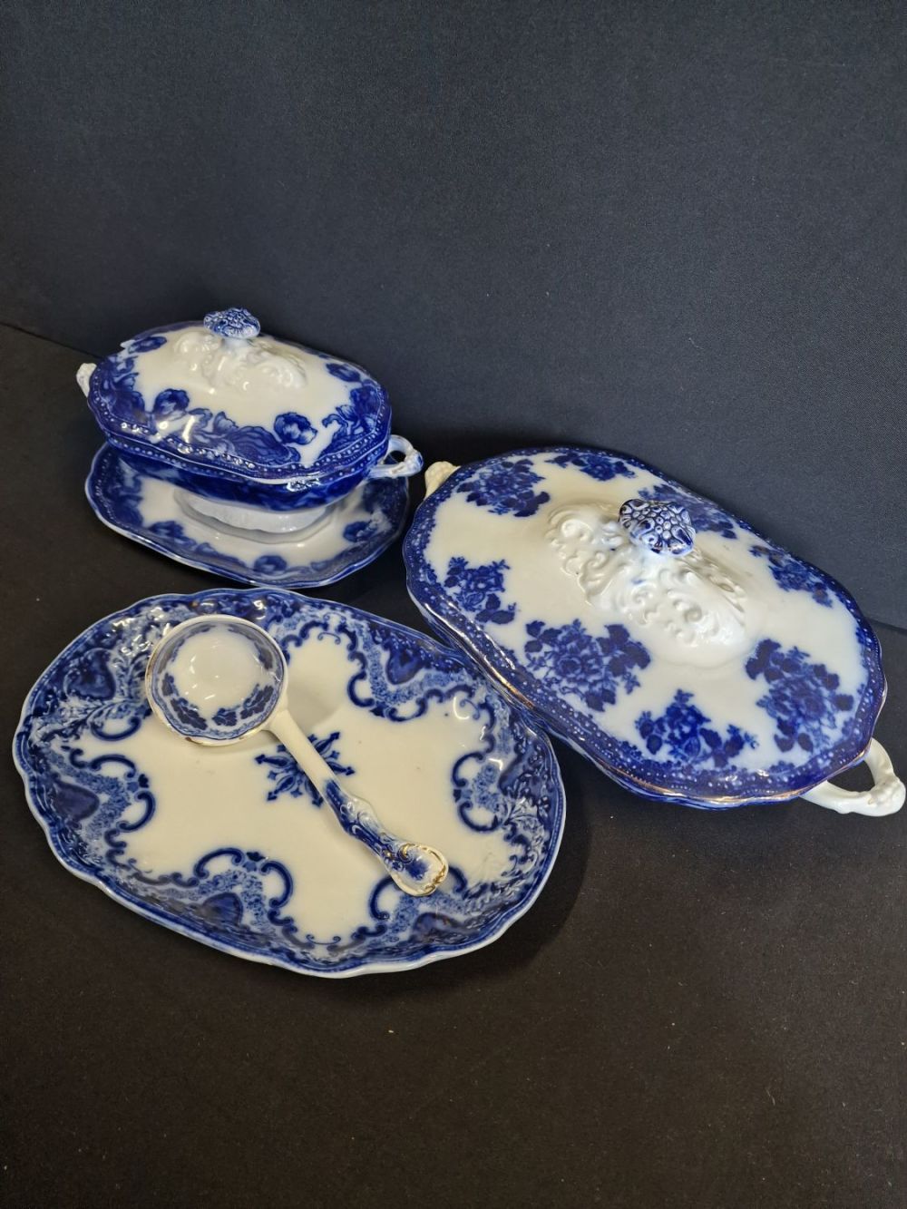 Lot 156: Five piece of Antique New Wharf Ware Elngland....