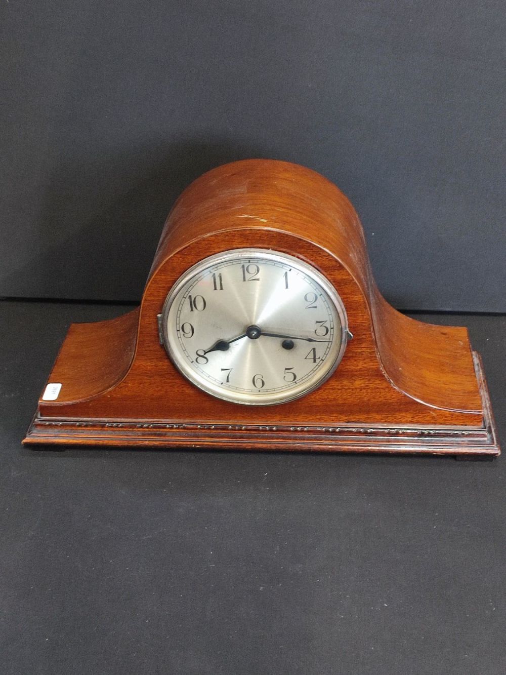 Lot 163: Large Vintage wooden Mantel Clock