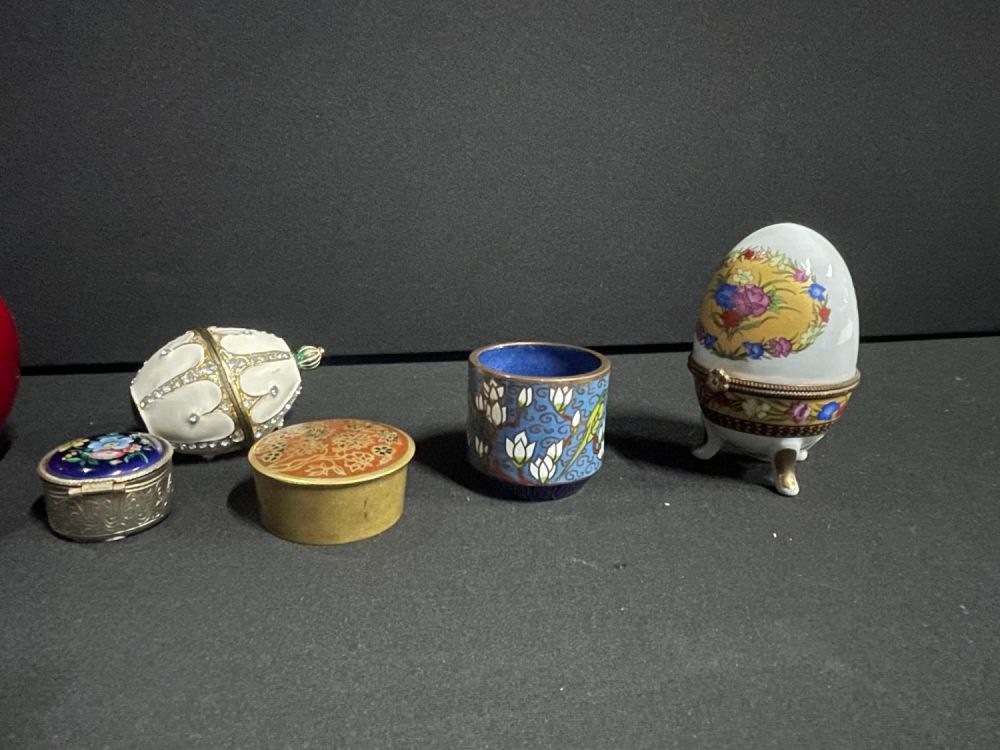 Lot 174: Selection Of Enamel Ware/ Trinket Boxes