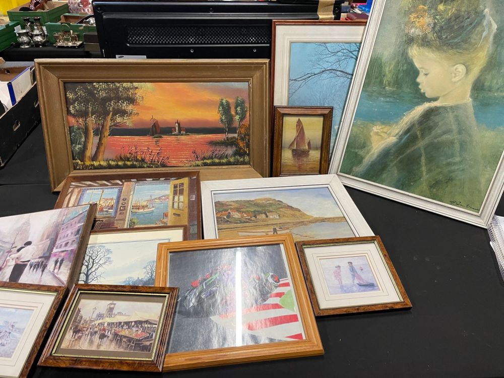 Lot 192: Selection Of Pictures Inc Oil Paintings QTY